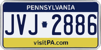 PA license plate JVJ2886