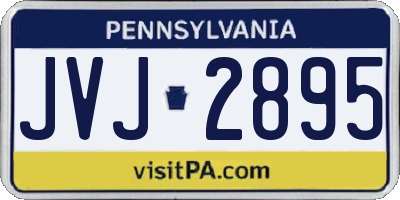 PA license plate JVJ2895