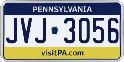 PA license plate JVJ3056