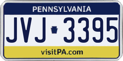 PA license plate JVJ3395