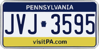 PA license plate JVJ3595