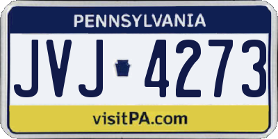 PA license plate JVJ4273