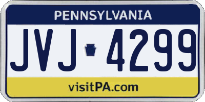 PA license plate JVJ4299