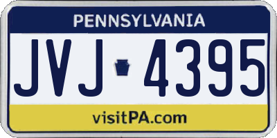 PA license plate JVJ4395