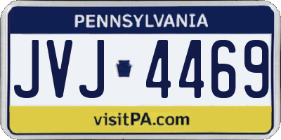 PA license plate JVJ4469