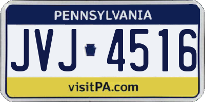 PA license plate JVJ4516