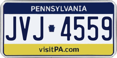PA license plate JVJ4559