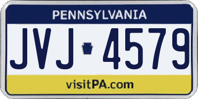 PA license plate JVJ4579