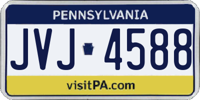 PA license plate JVJ4588
