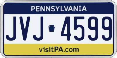 PA license plate JVJ4599