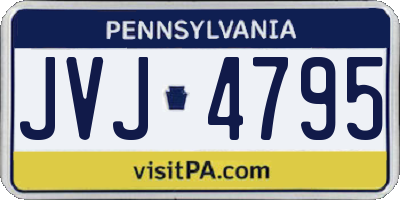 PA license plate JVJ4795