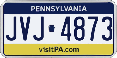 PA license plate JVJ4873
