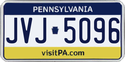 PA license plate JVJ5096