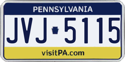 PA license plate JVJ5115