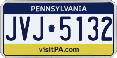 PA license plate JVJ5132