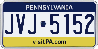 PA license plate JVJ5152