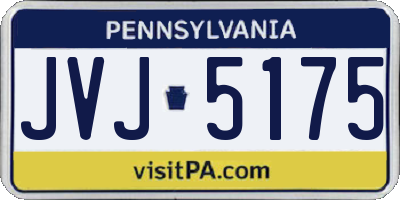 PA license plate JVJ5175