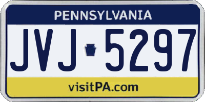PA license plate JVJ5297