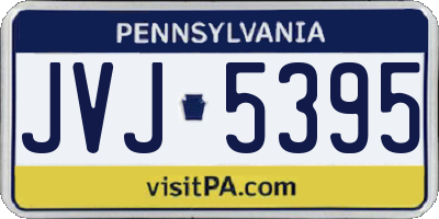 PA license plate JVJ5395