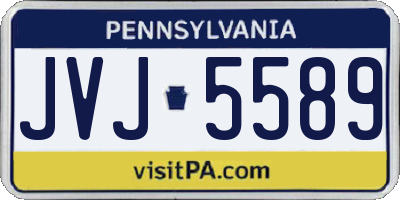 PA license plate JVJ5589