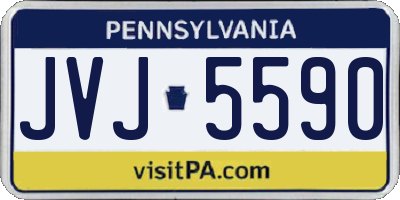 PA license plate JVJ5590