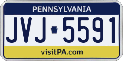 PA license plate JVJ5591