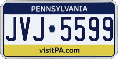 PA license plate JVJ5599