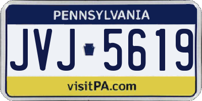 PA license plate JVJ5619