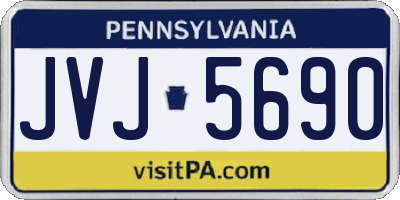PA license plate JVJ5690