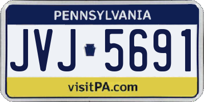 PA license plate JVJ5691