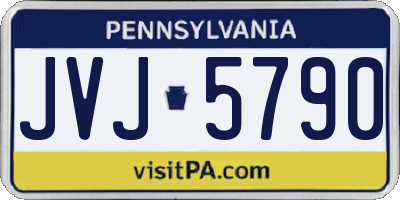 PA license plate JVJ5790