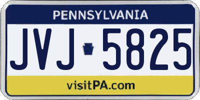 PA license plate JVJ5825