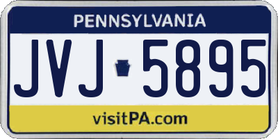 PA license plate JVJ5895