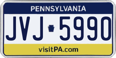 PA license plate JVJ5990