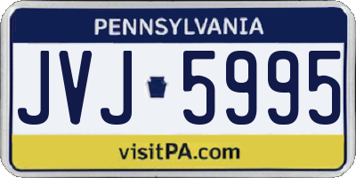 PA license plate JVJ5995