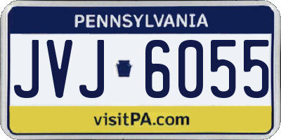 PA license plate JVJ6055