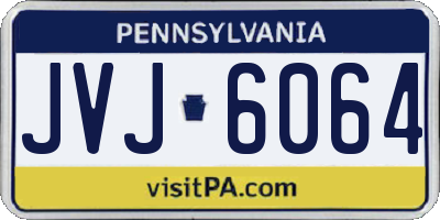 PA license plate JVJ6064