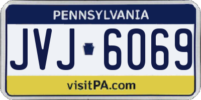 PA license plate JVJ6069