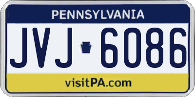 PA license plate JVJ6086