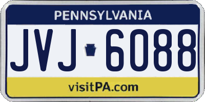 PA license plate JVJ6088