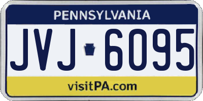PA license plate JVJ6095