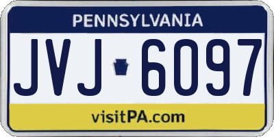 PA license plate JVJ6097