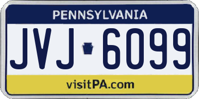 PA license plate JVJ6099