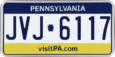 PA license plate JVJ6117