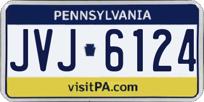 PA license plate JVJ6124