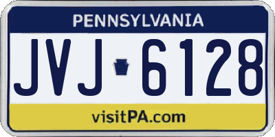 PA license plate JVJ6128