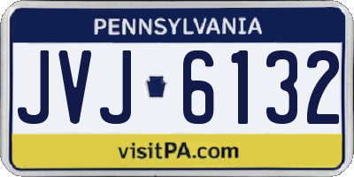 PA license plate JVJ6132