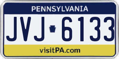 PA license plate JVJ6133