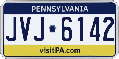 PA license plate JVJ6142
