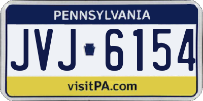 PA license plate JVJ6154